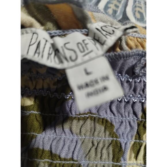 Patrons of Peace Women's Size L Tropical Resort  Smocked Summer Tank Top NWT - Picture 10 of 12